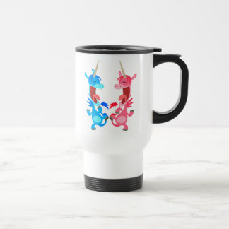 Niedlicher Cartoon Tanzen Unicorns Tasse