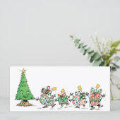 Niedlicher Cartoon Tanzen Weihnachtsgeschenke und (Stehend Vorderseite)