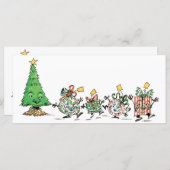 Niedlicher Cartoon Tanzen Weihnachtsgeschenke und (Vorne/Hinten)