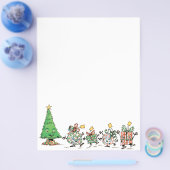 Niedlicher Cartoon Tanzen Weihnachtsgeschenke und Flyer (Einzeln)