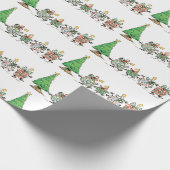 Niedlicher Cartoon Tanzen Weihnachtsgeschenke und  Geschenkpapier (Ecke)