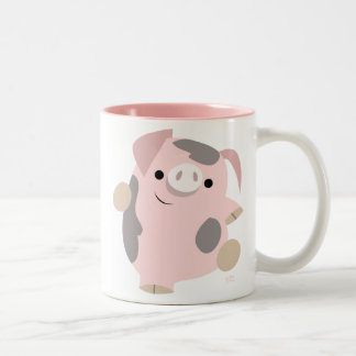 Niedlicher Cartoon Tanzende Schweinegrippe Tasse