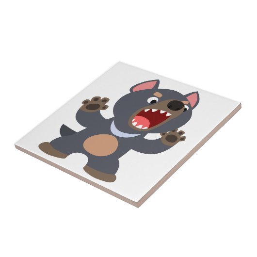 Niedlicher Cartoon Tasmanian Devil Tile Fliese (Seite)