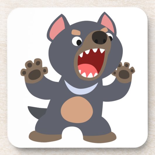 Niedlicher Cartoon Tasmanian Devil Untersetzer Set (Vorderseite)