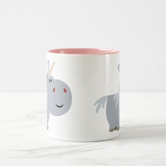 Niedlicher Cartoon Tasse Unicorn (Mittel)