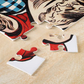 Niedlicher Cartoon Tattoo Cowgirl Puzzle (Seite)