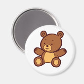 Niedlicher Cartoon Teddy Bear Magnet (Vorderseite/Rückseite)
