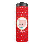 Niedlicher Cartoon Thermosbecher (Vorderseite)