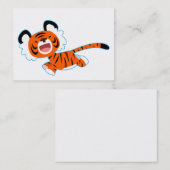 Niedlicher Cartoon Tiger auf ACEO/Business Card la Visitenkarte (Vorne/Hinten)