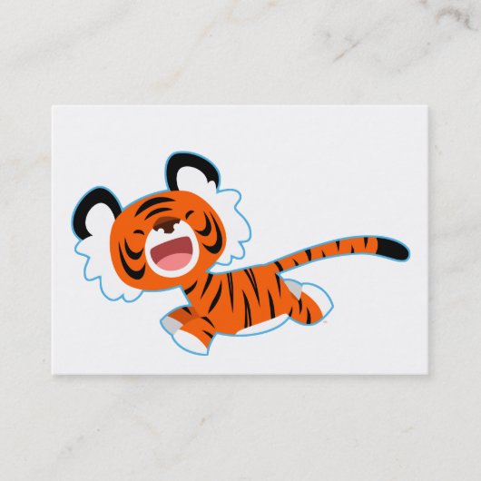 Niedlicher Cartoon Tiger auf ACEO/Business Card la Visitenkarte (Vorderseite)