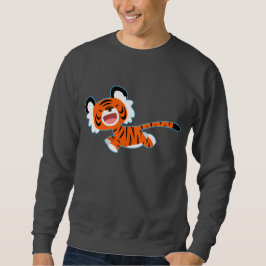 Niedlicher Cartoon Tiger auf dem Laufenden T - Shi Sweatshirt