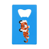 Niedlicher Cartoon Tiger auf dem Schüssel Flaschen Kreditkarten Flaschenöffner (Vorderseite)
