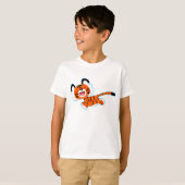Niedlicher Cartoon Tiger auf der Flucht von Frauen T-Shirt (Vorne ganz)