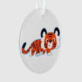 Niedlicher Cartoon Tiger auf der prowl-Acrylschmuc Ornament (Vorderseite)