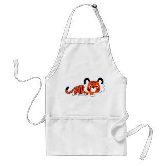 Niedlicher Cartoon Tiger auf der Schürze Prowl