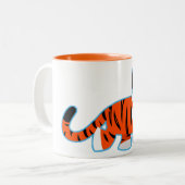 Niedlicher Cartoon Tiger auf der Tasse Prowl (Vorderseite Links)