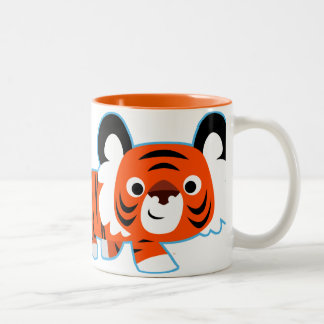 Niedlicher Cartoon Tiger auf der Tasse Prowl