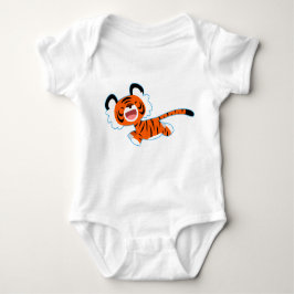 Niedlicher Cartoon Tiger auf Run Baby Apparel Baby Strampler