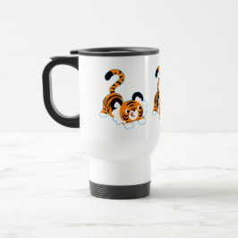 Niedlicher Cartoon Tiger bereit, um die Tasse des 