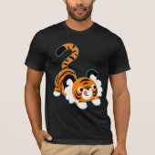 Niedlicher Cartoon Tiger bereit zum T - Shirt (Vorderseite)