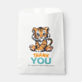 Niedlicher Cartoon Tiger mit Blasen und Tierdruck Geschenktütchen (Vorderseite)