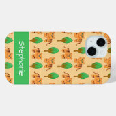 Niedlicher Cartoon Tiger Muster Personalisiert Case-Mate iPhone Hülle (Rückseite (Horizontal))