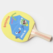 Niedlicher Cartoon Tischtennis Schläger (Seitenansicht)