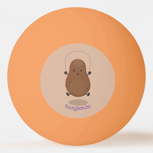 Niedlicher Cartoon Tischtennisball (Vorderseite)