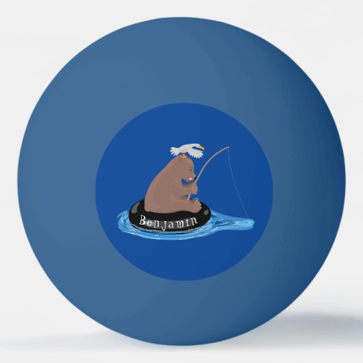 Niedlicher Cartoon Tischtennisball (Rückseite)