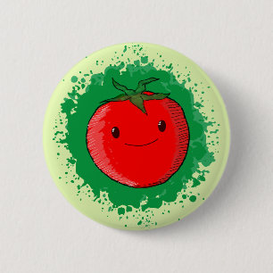 Niedlicher Cartoon Tomato Button