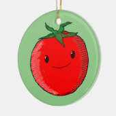 Niedlicher Cartoon Tomato Keramik Ornament (Links)