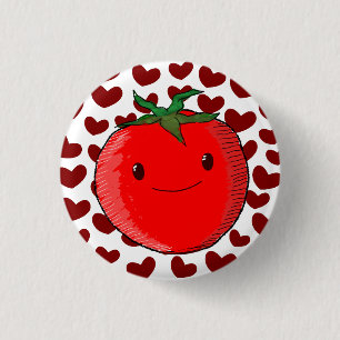 Niedlicher Cartoon Tomato Lover Button