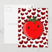 Niedlicher Cartoon Tomato Lover Postkarte (Vorne/Hinten)