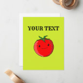 Niedlicher Cartoon Tomato Mitteilungskarte (Vorderseite/Rückseite Beispiel)