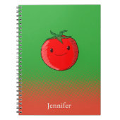 Niedlicher Cartoon Tomato Notizblock (Vorderseite)