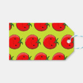 Niedlicher Cartoon Tomato Pattern Geschenkanhänger (Vorderseite (Horizontal))