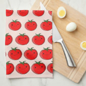 Niedlicher Cartoon Tomato Pattern Geschirrtuch (Viertel Falte)