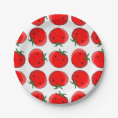 Niedlicher Cartoon Tomato Pattern Pappteller (Vorderseite)