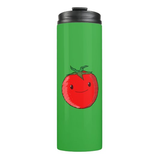 Niedlicher Cartoon Tomato Thermosbecher (Vorderseite)