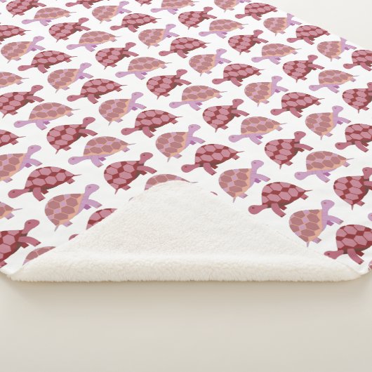 Niedlicher Cartoon Tortoise Pattern Sherpadecke (3/4)