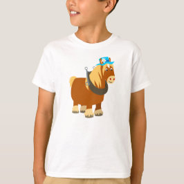 Niedlicher Cartoon Trait Breton Horn Children T - T-Shirt