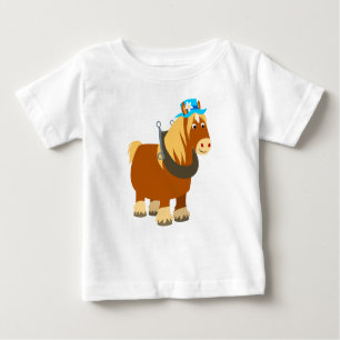Niedlicher Cartoon Trait Breton Horse Baby T - Shi Baby T-shirt