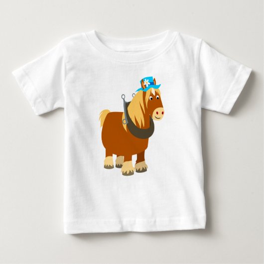 Niedlicher Cartoon Trait Breton Horse Baby T - Shi Baby T-shirt (Vorderseite)