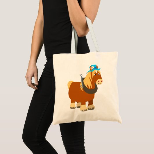 Niedlicher Cartoon Trait Breton Horse Bag Tragetasche (Vorderseite (Produkt))