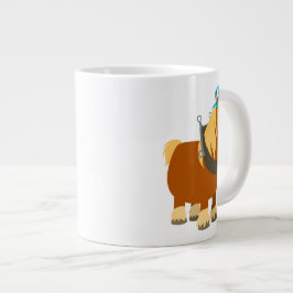 Niedlicher Cartoon Trait Breton Horse Jumbo Tasse