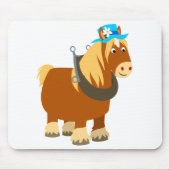 Niedlicher Cartoon Trait Breton Horse Mousepad (Vorne)