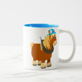 Niedlicher Cartoon Trait Breton Horse Tasse