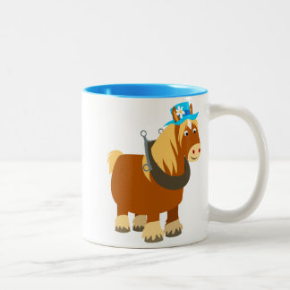 Niedlicher Cartoon Trait Breton Horse Tasse