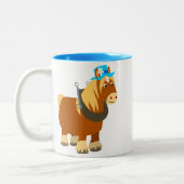 Niedlicher Cartoon Trait Breton Horse Tasse (Links)
