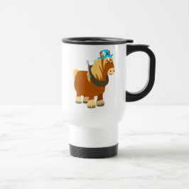 Niedlicher Cartoon Trait Breton Pendlerpferd Tasse